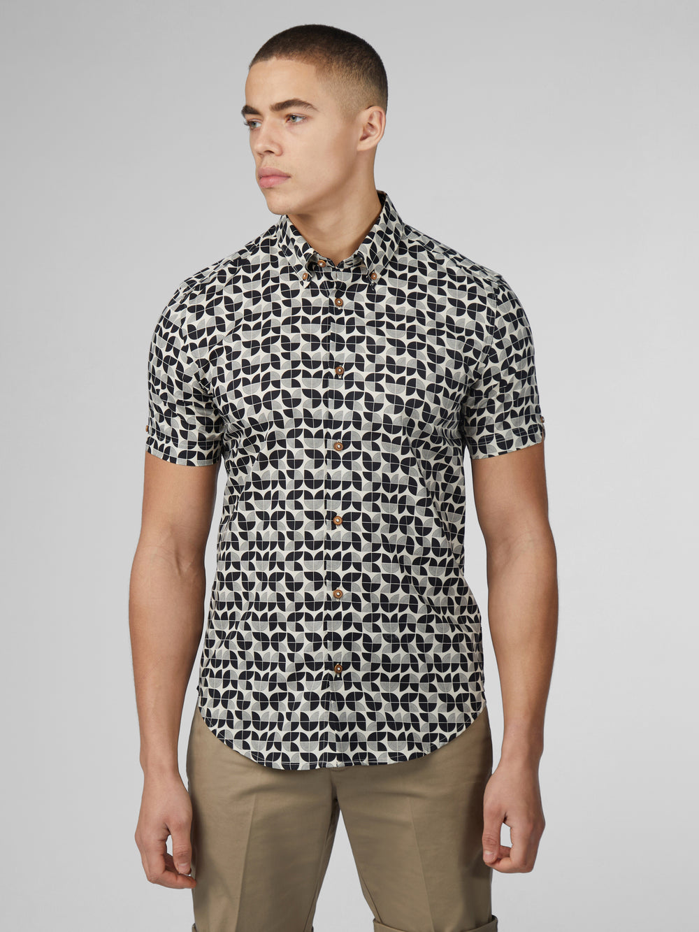 Chemises Ben Sherman Linear Noir | VNU-22425210